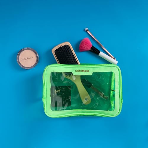 Image of Colorbar Polyester Lips & Lashes Casual Box Pouch (Set Of Two) - Neon Green