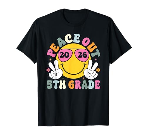 Peace Out 5th Grade Graduation Teacher Kids Class of 2026 T-Shirt