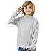 NAVISKIN Boys' Long Sleeve Rash Guard Swim Shirt Youth UPF 50+ Quick Dry Hiking Shirt Grey Size M