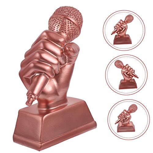 ERINGOGO Troféu Resina Artesanato Troféu Música Boa Voz Microfone Resina