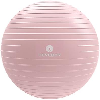 DEVEBOR Exercise Ball Yoga Ball, Anti-Burst Heavy Duty Extra Thick Workout Ball 55,65,75cm Size,for Fitness, Balance, Stability, Pregnancy and Physical Therapy, Quick Pump Include
