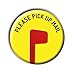 Red Flag with Bright Yellow Background Please Pick Up Mail Mailbox Alert Magnet
