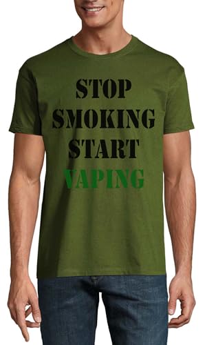 T-shirt Start Vaping en coton haut de gamme col rond pour homme