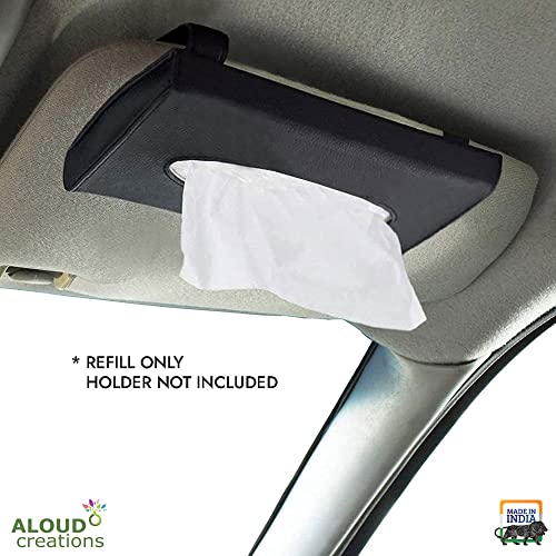 Image of ALOUD CREATIONS Facial Tissue Refill Pack | Car Tissue Refill | Disposable Facial Tissues | Travel Size Pack for Car & Purse | 2 Ply | 100 Pulls in Each Packet | Pack of 12 | Total 1200 Pulls