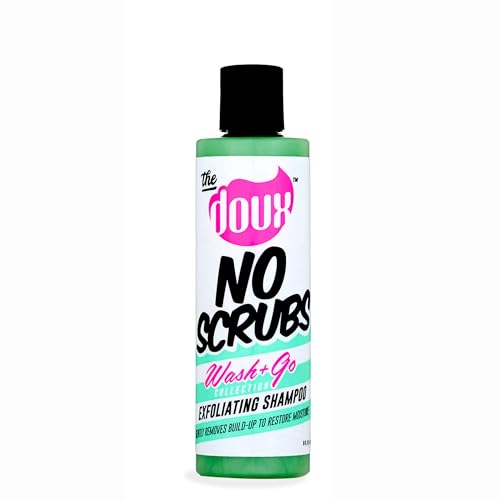 The Doux No‑Scrub Exfoliating Clarifying Shampoo for Curly Textured Hair – Scalp Exfoliator & Clarifying Shampoo with Honey & Antioxidants – Deep Clean Hair Shampoo for Women, 8 oz