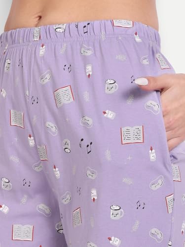 Image of Bedtime story Cotton Night Suit for Women Girls | Women's Cotton Printed Pant & Top Night Suit Set Pyjama Set Sleepwear Nightwear Nightdress Loungewear