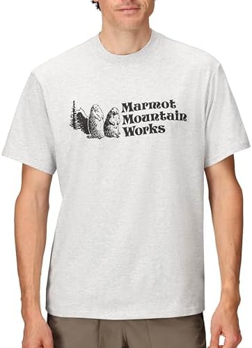 MARMOT Mens MMW Short-Sleeve Tee - Screen Printed Graphic on Soft, Breathable, Eco-Friendly Cotton/Poly Blend