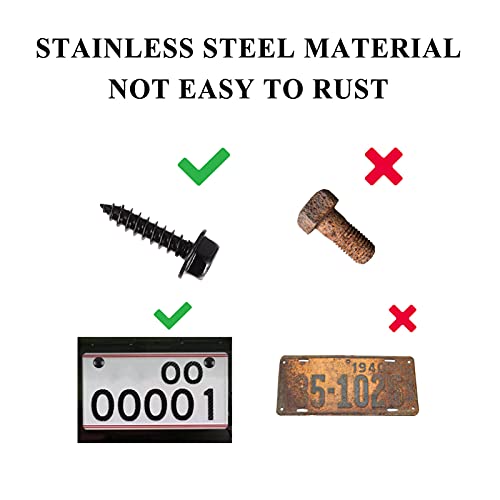 FAVOMOTO Conjuntos 2 Útil Licença Parafusos Da Placa de Parafusos de Fixação Licença de Carro De Mon