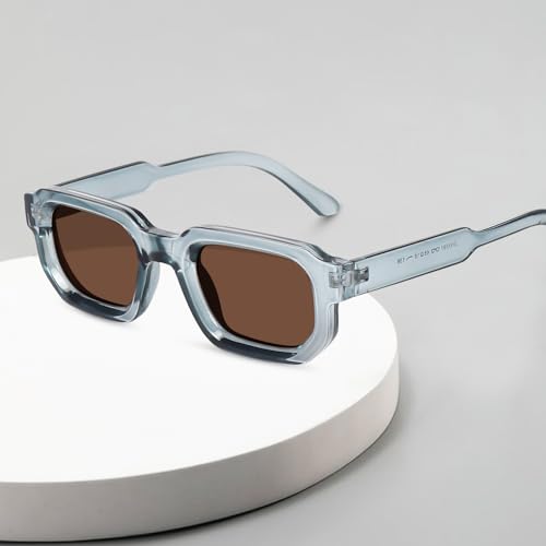 Image of Peter Jones Transparent Unisex Broad Frame Square UV /UB Protected Sunglasses (3887TBL)