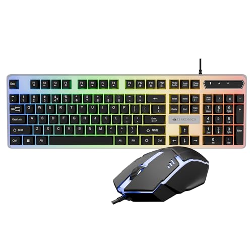 Zebronics Wired Keyboard & Mouse Combo, 104-Key, 1200 DPI Rs.499