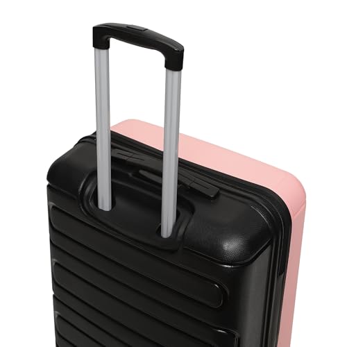 Image of Yayavar Tokyo Textured ABS Hard-Sided Suitcase Bag | Dual Color Trolley with 4 Spinner Wheels, Number Lock, Water Resistant | Luggage Bag for Travel