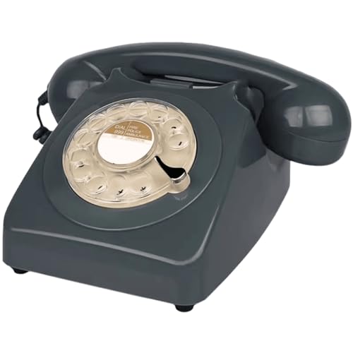 RUHEN Teléfono Decorativo de Disco Giratorio con Cable, analógico, Fijo, de Escritorio, clásico, para casa o Oficina