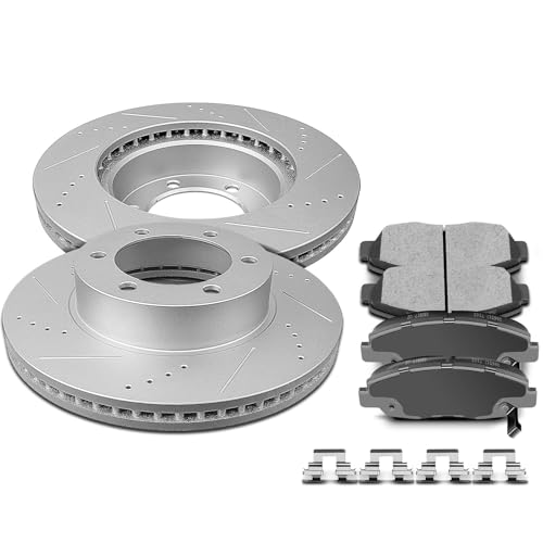 Image of SCITOO Front 12.55 inch Brake Pads and Rotors Kits Fit For Toyota For Sequoia 2001-2007,For Toyota For Tundra 2000-2006