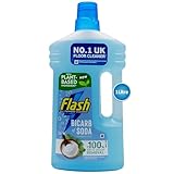 Flash All Purpose Multi-Surface Floor & Kitchen Cleaner Crisp Lemon, Cherry Blossom & Lavender Cuts Grease, Removes Dirt, Leaves Fresh Scent No Bleach, Streak-Free Blue - 1 Pack (1L)