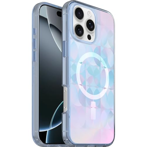 Image of OtterBox iPhone 16 Pro Max Symmetry Series Clear Case - Opal Prism Blue - Ultra-Thin, Sleek iPhone Case, Translucent iPhone Case with Geometric Design