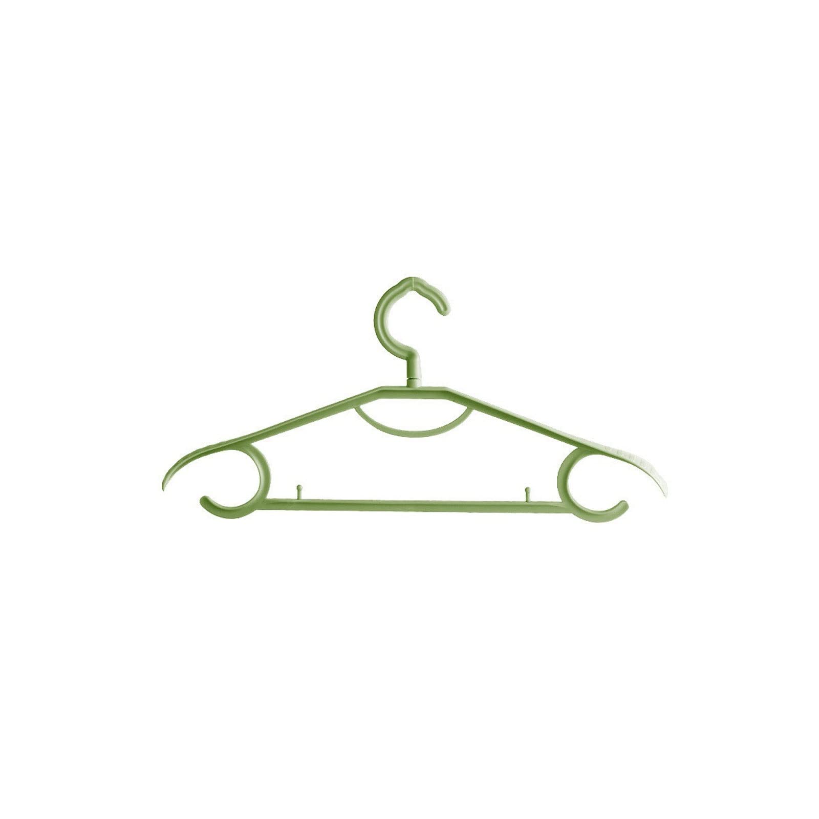 GONMDOPY Coat Hangers,5/10Pcs Clothes Hanger,Portable Display Hangers for Windproof Wardrobe Coats Pants, Space Saving/Green/5 Pcs