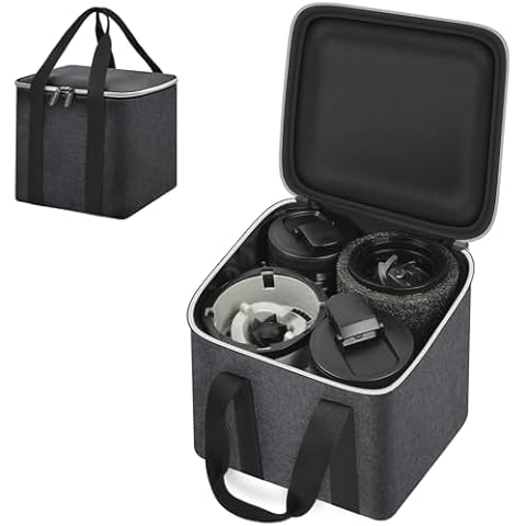Steadtep Portable Blender Storage Bag Compatible with Ninja Fit Compact Personal Blender, Cordless Blenders Carrying Holder Case with Handle for Smoothie Maker Accessories (Box Only) - Dark Grey Cover