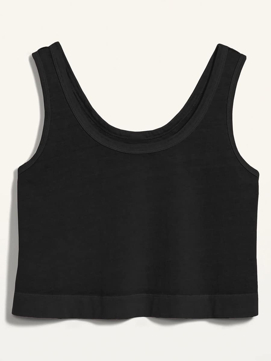 Aoysky Womens Cotton Crop Tops Casual Loose Tank Top Sleeveless Basic Cropped Athletic Yoga Workout Shirt - Image 4