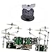 Parliky 18-in-1 Drum Cymbal Accessory Set Cymbal Felt Washers Sleeves Hi-hat Felts (grey)