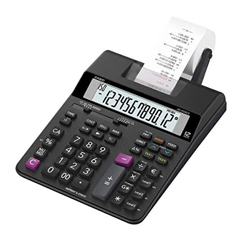 Casio Druckender Tischrechner HR-200RCE, 12-stellig, 2-Farbdruck, Wiederholungsdruck, Steuerberechnung Cover