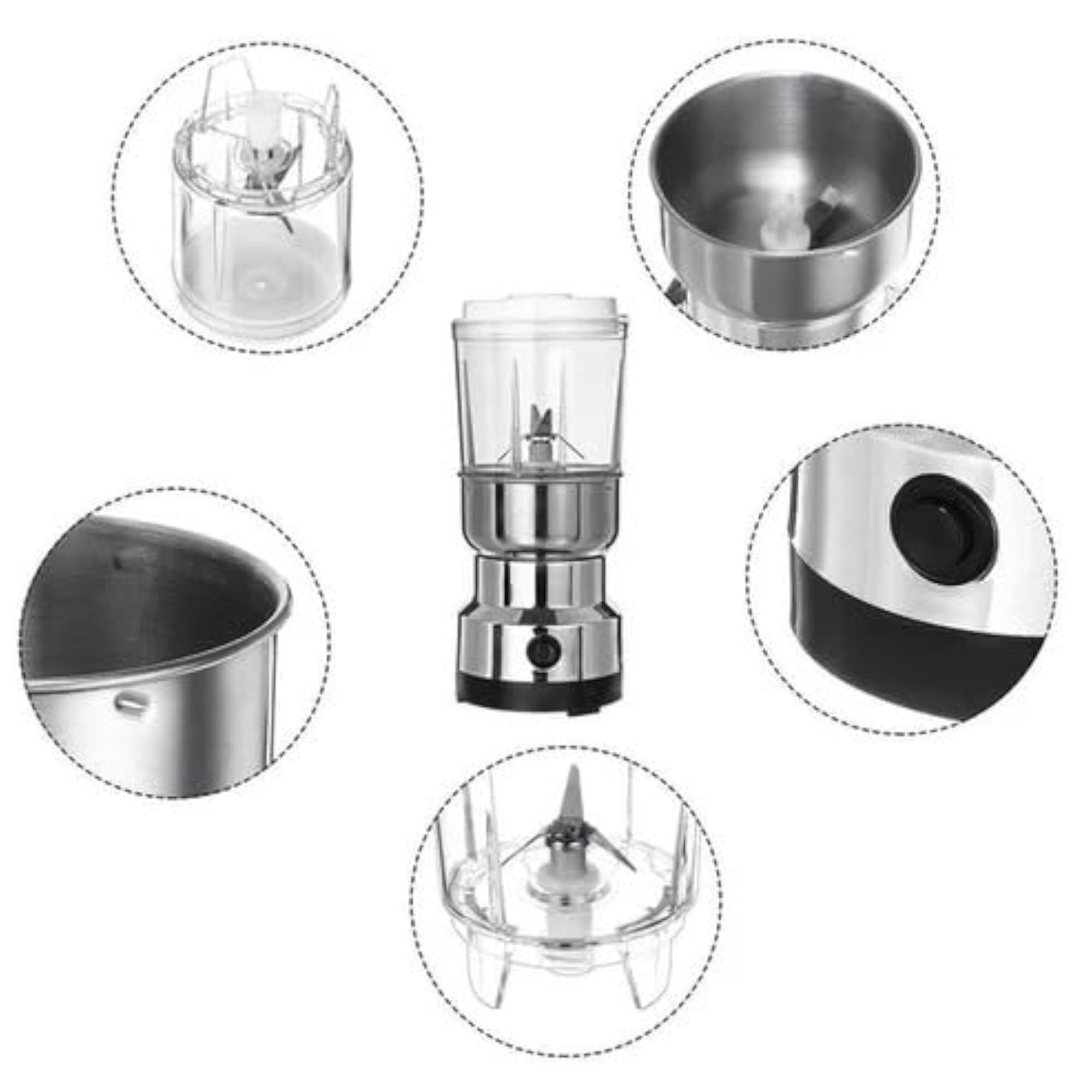 Electric Spice Grinder with Juicer Functionality