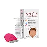 Spray Antipiojos 50 ml con Peine – Tratamiento Médico contra Piojos y Liendres, 1 Aplicación, Sin Insecticidas