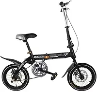 14/16 Ih Bicicleta Dobrável Dianteira Traseira Estrutura De Aço Carbono Velocidade Variável Bicicleta Adulta Super Leve Estudante Bicicleta Dobrável, B, 16inch
