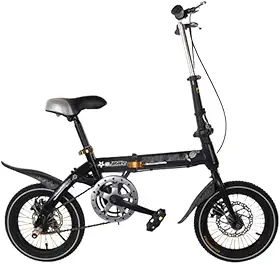 14/16 Ih Bicicleta Dobrável Dianteira Traseira Estrutura De Aço Carbono Velocidade Variável Bicicleta Adulta Super Leve Estudante Bicicleta Dobrável, B, 16inch