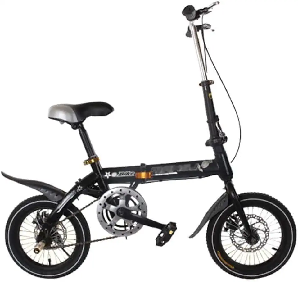 14/16 Ih Bicicleta Dobrável Dianteira Traseira Estrutura De Aço Carbono Velocidade Variável Bicicleta Adulta Super Leve Estudante Bicicleta Dobrável, B, 16inch