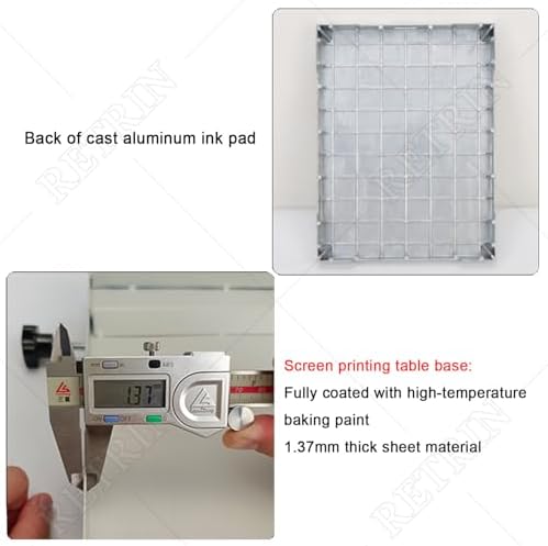 High Precision Manual Silk Screen Printing Machine, Benchtop Solder Paste Printer Kit with Removable Pallet for T-Shirt, DIY Crafts, Textile & Advertising Printing 240x300mm