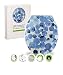 Produktbild SITZPLATZ® WC-Sitz mit Absenkautomatik, buntes Dekor Tupfen, antibakterieller Duroplast Toilettendeckel, FastFix Schnellbefestigung, ovale Standard O Form universal, Metallscharniere, Blau, 40670 3