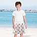 Selerdon Quick Dry Swim Trunks Watercolor Seahorse Geometric Pinks Gold for Boy Kids Summer Fashion Beach Shorts with Adjustable Waist and Side Pocket for Daily Wear Outdoor Play XS