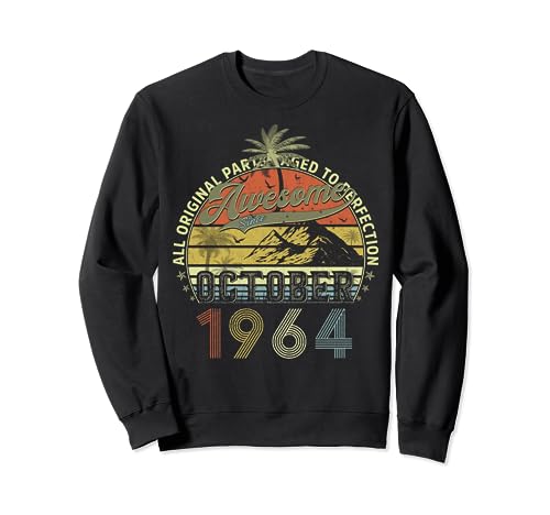 Regalos vintage de cumpleaños impresionantes desde octubre de 1964 Sudadera