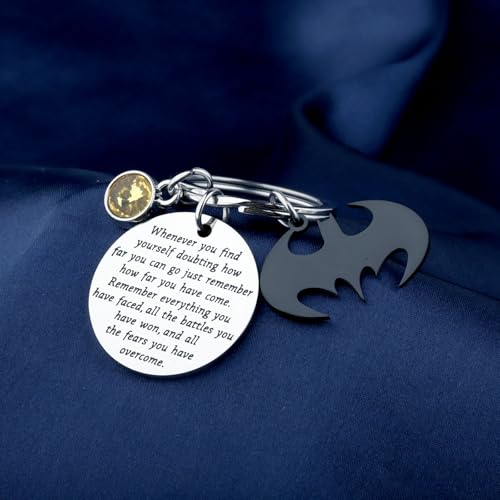 Lywjyb Birdgot Hero Inspired Keychain Movie Inspired Gift Movie Fan Gift Anime Character Merch (Batt Key)