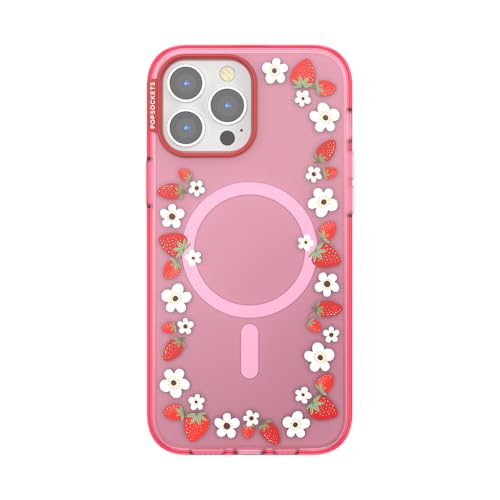 PopSockets iPhone 13 Pro Max Phone Case w/MagSafe- Strawberry Frame