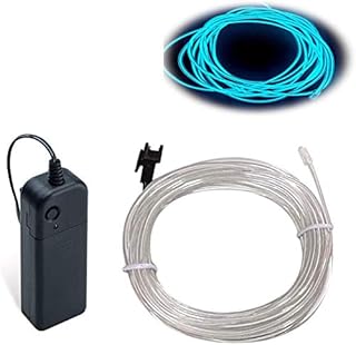 Balabaxer EL Wire Pink, 16.4ft/5M Neon Lights Noise Reduction Portable Neon Glowing Strobing Electroluminescent Wire for Parties, Halloween, DIY Decoration