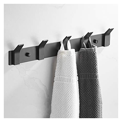 Manteau salle de bain rangée crochet noir en aluminium pour la famille