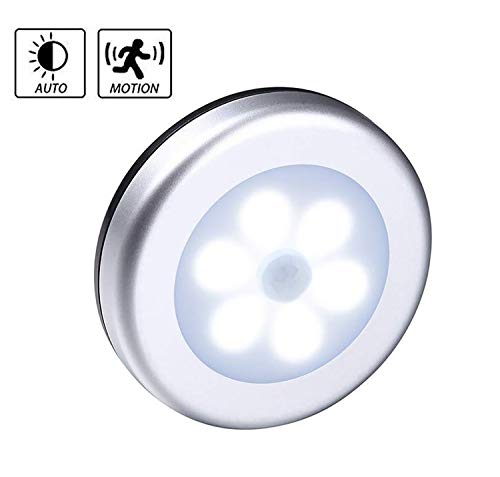 CLKJCAR - 1 lámpara de Sensor de Movimiento inalámbrico, luz de Mueble, lámpara de Pared, lámpara de Detector para Dormitorio, Apto para baño, Cocina, Pasillo, Escalera