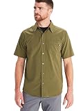 MARMOT Men's Aerobora Short Sleeve Button Down Shirt, Winter Moss, Medium
