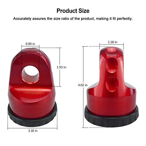 Yuantuo Winch Hook Shackle Mount Fit For Jeep Wrangler Atv Utv Suv 3/8 Inch Winch Lines 3/4" D-Ring 22000 Lbs Load Rating- Red With Iron Pin And Rubber Guard #TOP4