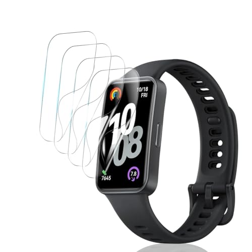 Yiunssy 4 Piezas Protector de pantalla Para HUAWEI Band 10, [Non-Cristal Templado], Antiarañazos, Cobertura Completa, libre de Burbujas, 3D Curvado Película Protectora por HUAWEI Band 10