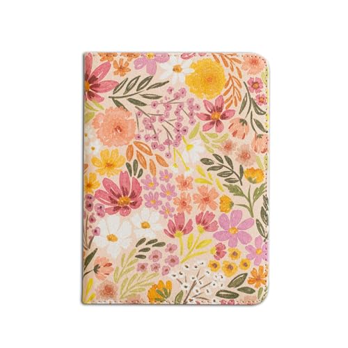 Elyse Breanne Design, Compatible with Paperwhite, 11th Generation Kindle Reader, PU Leather Shell, Smart Device Case Cover, Elastic Hand Strap, Easel Back to Stand Up, Primrose Petals