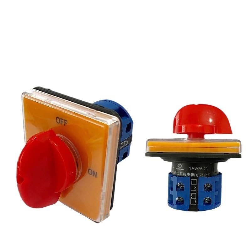 Off-ON 690V 20A Electrical 8 Terminals Silver Contact Rotary Changeover Cam Switch