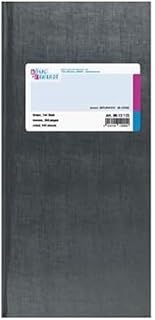 König & Ebhardt - Cuaderno de trabajo (tamaño 2/3 de A4, de líneas, 137 x 297 mm, 144 hojas), tapa con efecto piel de elefante, color azul claro
