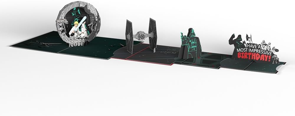 Lovepop Happy Birthday Pop-Up Card for Her and Him - 3D Star Wars Birthday Greeting Cards for Boys, Girls, Men, Women - 4-in-1 Nesting Card - 5" x 7" Impressive - Blank Note Card & Envelope Included