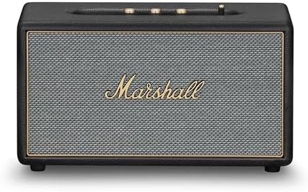 Marshall Stanmore IV Bluetooth Home Speaker - Room-to-Room Stereo Sound with Bass and Treble Controls | Plug-in Powered | Record Player Compatible - Black