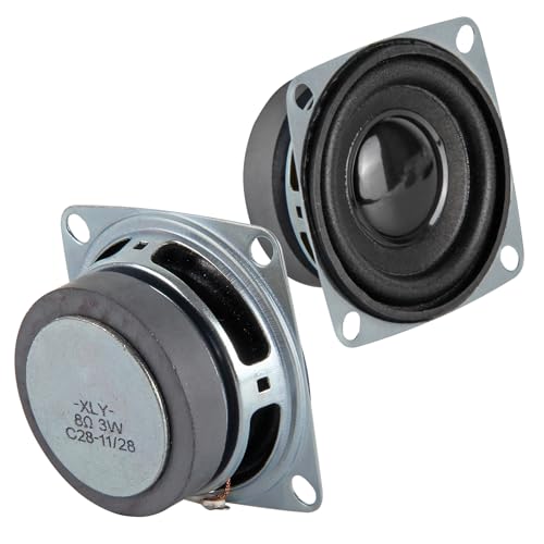 DWEII 2PCS 2" 8Ohm 3W Full Range Audio Speaker Stereo