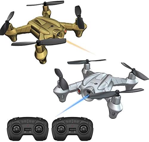 Lefant Mini Battle Drones for Kids Small Nano Quadcopters Fighting RC Toy Drones with Infrared Emission, Altitude Hold, 3D Flips, 2.4GHz Remote Control, High/Low Speed-Pack of 2