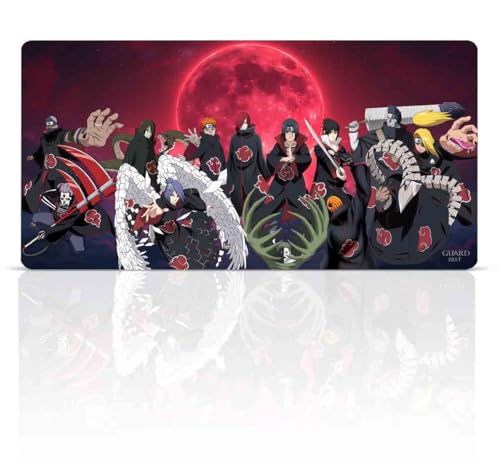Akatsuki - Grande (Bordes Cosidos) - Commander Playmat - Tapete para Cartas Magic - Alfombrilla para Magic The Gathering - Compatible con MTG, TCG, Juegos de Mesa