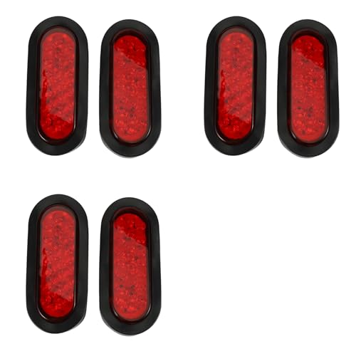 Feu de camion rouge 22 LED ovale étanche pour éclairage de remorque 6 pouces